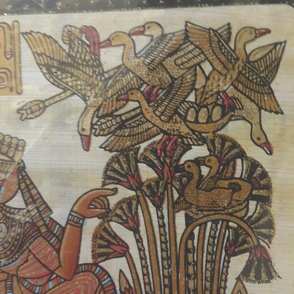 Hand-painted papyrus painted souvenir portrait (Tutankhamon Design) - Picture 8 of 16